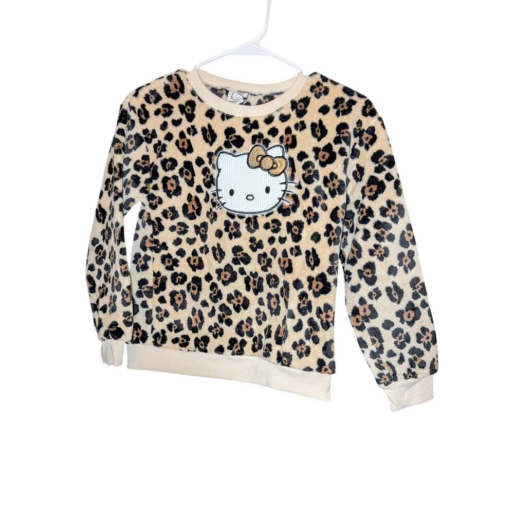 Hello Kitty Velour Sweatshirt Girls Size Medium 8-10
